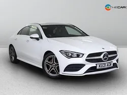 White Used 2021 Mercedes CLA220 AMG line Sedan | £20,975 (Fair price)