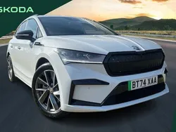 White New 2024 Skoda Enyaq iV SportlinePlus SUV | £33,425 (Good price)