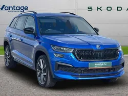 Race blue metallic Used 2024 Skoda Kodiaq SportLine SUV | £36,760 (Fair price)