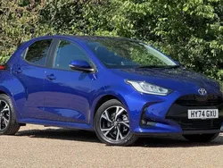 Juniper blue Used 2024 Toyota Yaris Hybrid Design Hatchback | £19,880 (Fair price)