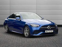 Blue Used 2024 Mercedes C200 AMG line Sedan | £29,990 (Fair price)