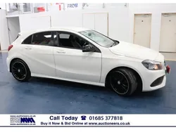 White Used 2017 Mercedes A180 AMG line Hatchback | £10,056 (Expensive)