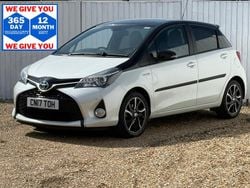 White/black Used 2017 Toyota Yaris Hybrid Design Hatchback | £12,999 (Fair price)