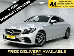 Silver Used 2018 Mercedes C200 AMG line Coupe | £16,995 (Fair price)