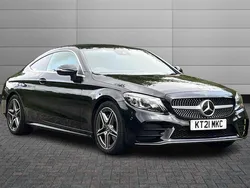 Black Used 2021 Mercedes C200 AMG line Coupe | £25,550 (Expensive)
