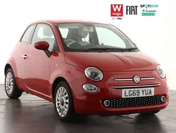 Red Used 2019 Fiat 500 Lounge Hatchback | £8,299 (A bit pricey)