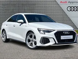 White Used 2022 Audi A3 S-Line Sedan | £23,294 (Fair price)