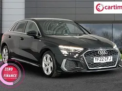 Black Used 2022 Audi A3 Sportback e-tron S-Line Sedan | £16,888 (Fair price)