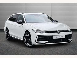 White New 2025 VW Passat R-line Estate | £40,150 (Expensive)