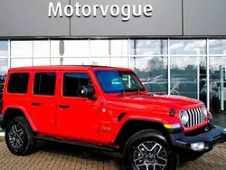 Red New 2024 Jeep Wrangler Sahara SUV | £58,998 (Expensive)