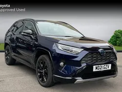 Blue/black Used 2021 Toyota RAV4 Hybrid SUV | £27,549 (Fair price)