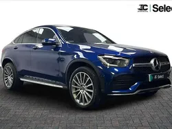 Blue Used 2021 Mercedes GLC300e AMG Line Premium Coupe | £32,800 (Good price)