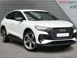 White Used 2023 Audi Q4 e-tron Black Edition SUV | £36,235 (Fair price)
