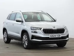 Brilliant silver metallic Used 2024 Skoda Karoq SE L SUV | £20,995 (Fair price)