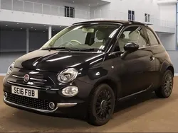 Black Used 2016 Fiat 500 Lounge Cabriolet | £5,895 (Fair price)