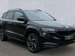 Black magic pearlescent Used 2024 Skoda Karoq SportLine SUV | £29,600 (Fair price)