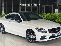 White Used 2023 Mercedes C300e AMG line Coupe | £33,961 (A bit pricey)