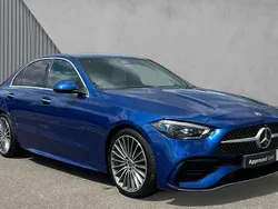 Blue Used 2024 Mercedes C300e AMG Line Premium Sedan | £34,980 (Fair price)