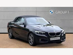Black sapphire metallic paint Used 2020 BMW 218 Sport Line Cabriolet | £16,995 (A bit pricey)