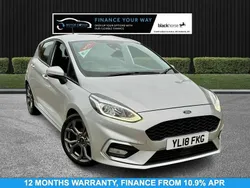 Silver Used 2018 Ford Fiesta ST-Line Hatchback | £10,395 (Fair price)