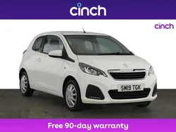 White Used 2019 Peugeot 108 Active Hatchback | £7,079 (Fair price)