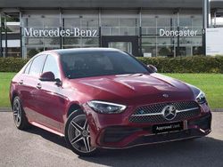 Red Used 2024 Mercedes C300e AMG Line Premium Plus Sedan | £37,495 (Good price)