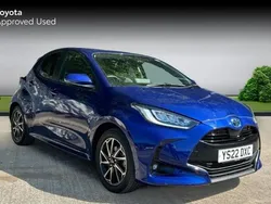 Galactic blue Used 2022 Toyota Yaris Hybrid Design Hatchback | £16,490 (Good price)