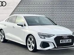 White Used 2021 Audi A3 S-Line Sedan | £22,547 (Fair price)