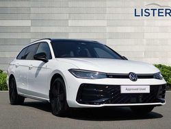 Pure white grenadilla black Used 2025 VW Passat R-line Estate | £37,990
