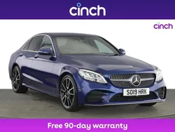 Blue Used 2019 Mercedes C200 AMG line Sedan | £19,499 (Fair price)