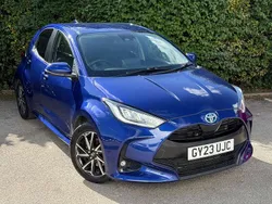 Blue Used 2023 Toyota Yaris Hybrid Design Hatchback | £17,699 (Fair price)