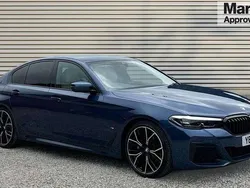 Blue Used 2021 BMW 520 M Sport Sedan | £27,452 (Fair price)