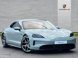 Shade green metallic New 2024 Porsche Taycan Sedan | £84,950 (Expensive)