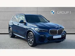 Phytonic blue Used 2021 BMW X5 M Sport SUV | £38,995 (Fair price)