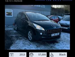 Black Used 2013 Peugeot 3008 Active Hatchback | £2,999 (Super price)