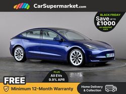 Blue Used 2021 Tesla Model 3 Long Range AWD Sedan | £21,697 (Fair price)