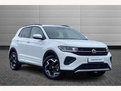 Pure white New 2025 VW T-Cross R-line SUV | £29,650 (Expensive)