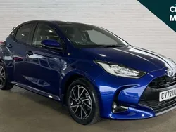 Blue Used 2022 Toyota Yaris Hybrid Design Hatchback | £16,958 (Fair price)