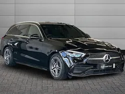 Black Used 2024 Mercedes C220 AMG line Estate | £32,550 (Fair price)