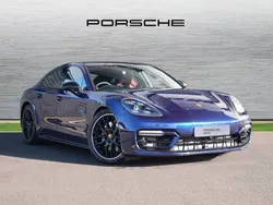 Gentian blue metallic Used 2024 Porsche Panamera 4 Platinum Edition Sedan | £79,990 (Super price)