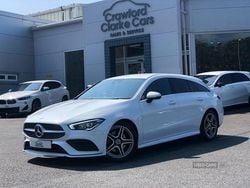 White Used 2022 Mercedes CLA200 AMG line Estate | £21,495 (A bit pricey)