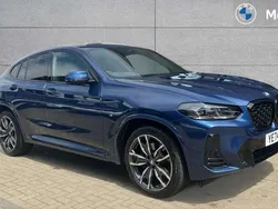 Phytonic blue metallic paint Used 2024 BMW X4 M Sport SUV | £48,099 (Fair price)