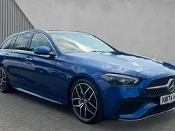 Spectral blue metallic Used 2024 Mercedes C300 AMG Line Premium Plus Estate | £41,084