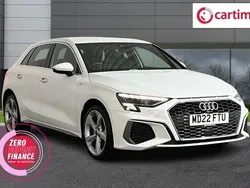 White Used 2022 Audi A3 Sportback e-tron S-Line Sedan | £18,990 (Fair price)