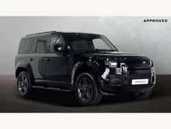 Santorini black Used 2025 Land Rover Defender SE Dynamic SUV | £66,280 (A bit pricey)