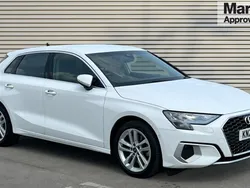 White Used 2021 Audi A3 Sport Hatchback | £19,468 (Fair price)