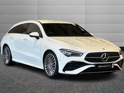 Polar white Used 2024 Mercedes CLA220 AMG Line Premium Sedan | £30,395 (Fair price)