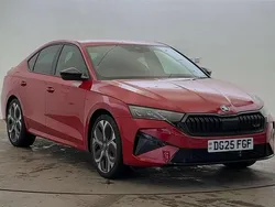 Red New 2025 Skoda Octavia vRS Hatchback | £32,495 (Expensive)