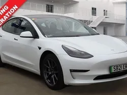 White Used 2021 Tesla Model 3 Long Range Sedan | £21,600 (Expensive)