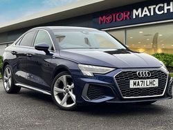 Blue Used 2021 Audi A3 S-Line Sedan | £21,750 (Fair price)